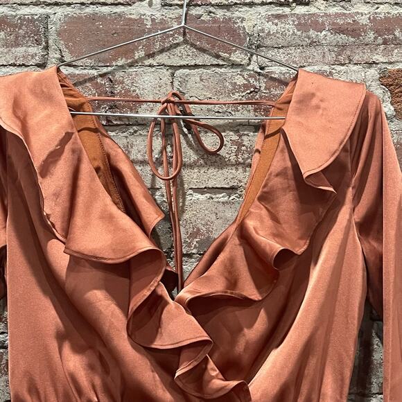 NEW Majorelle Nelly Mini Dress in Terracotta Brown Size Small - Picture 5 of 11